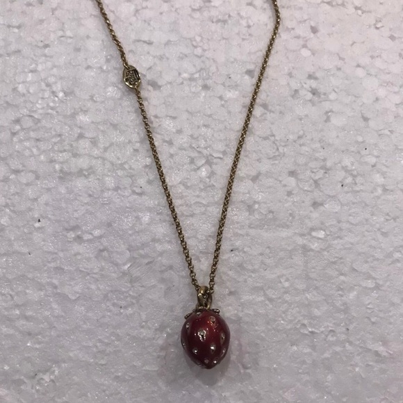 Juicy Couture Enamel & Rhinestone Strawberry Pendant Necklace - Picture 3 of 6